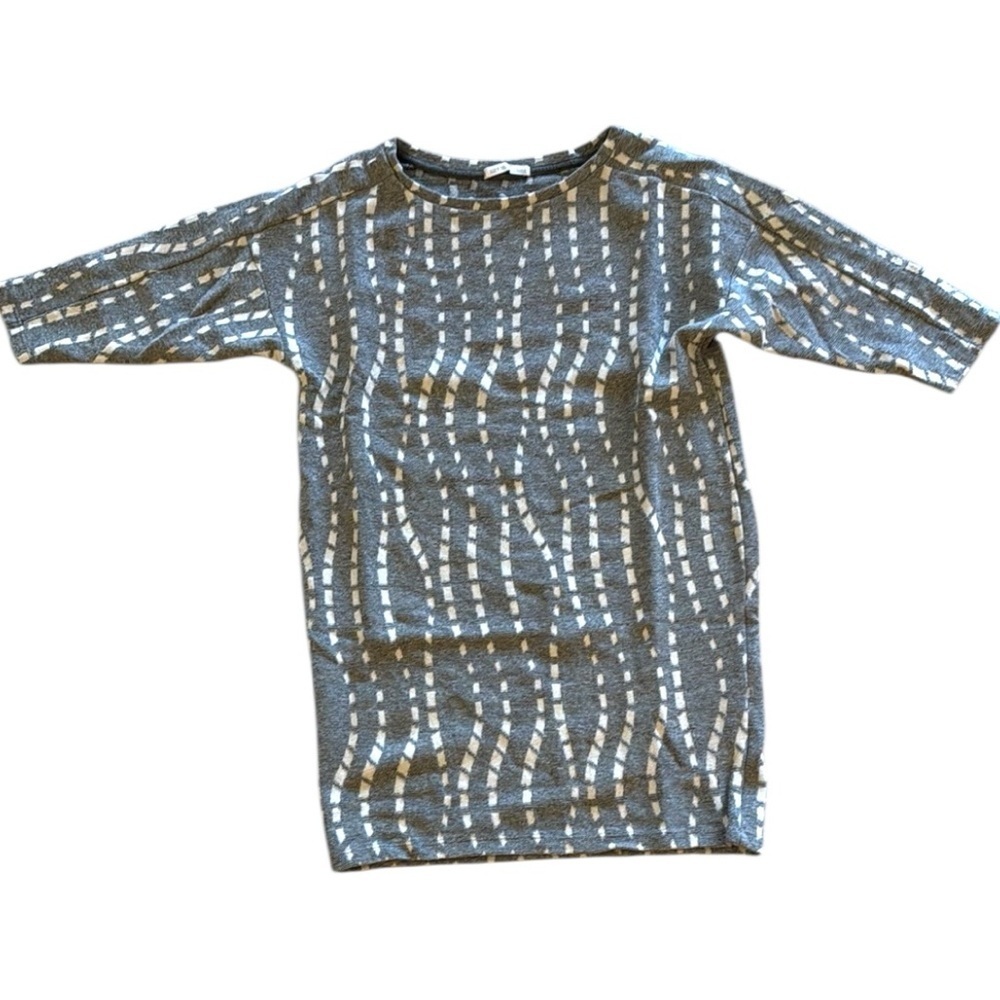 Zara Gray and Cream‎ Textured Knit Top